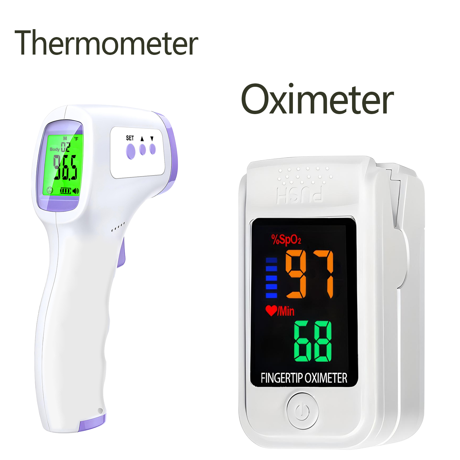 Pulse Oximeter - Termômetro eletrônico digital infravermelho sem contato