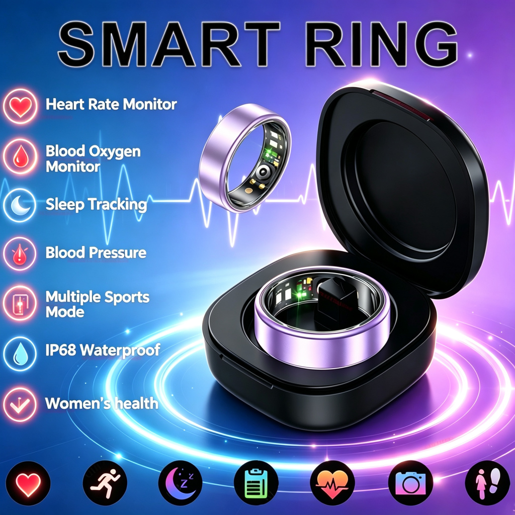 Blood Pressure Monitor - Anel Inteligente 2026 para Monitoramento de